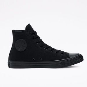 Black monochrome converse all star classic unisex high top
